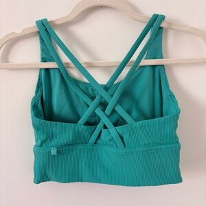 Lululemon | Energy Ribbed Longline Bra | Sz 6 B–D | Paradise Green | EUC